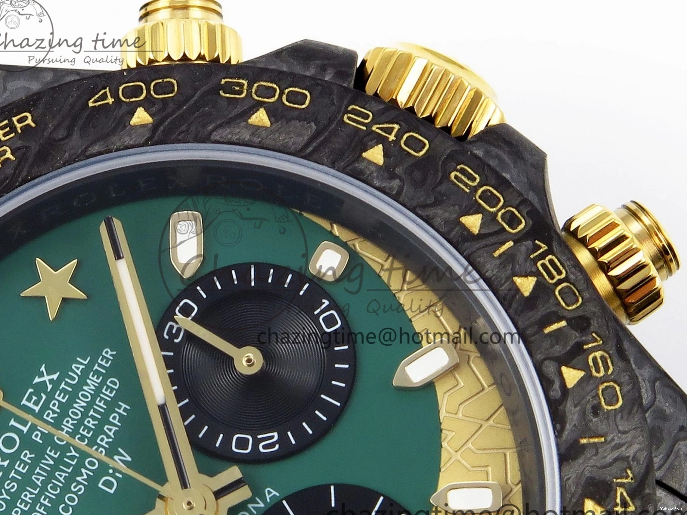 Nylon A7750 on YG DIW Dial Carbon Green Case Green Edition Daytona and Bezel Strap DIWF 0428